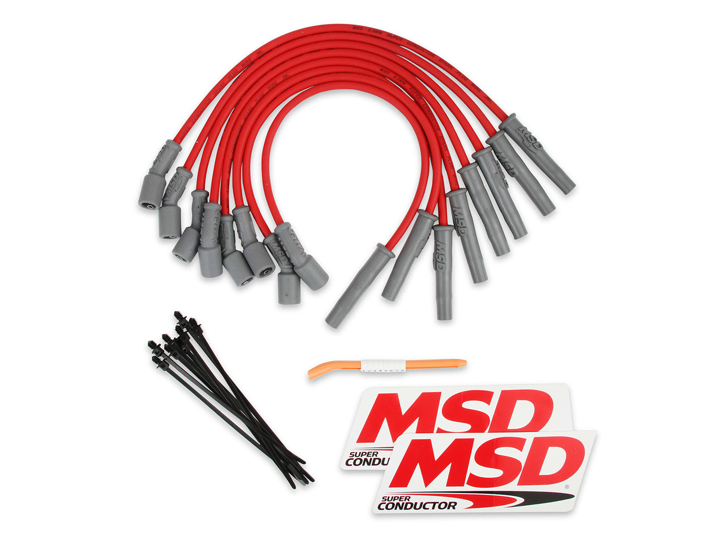 Msd Ignition 8.5mm Plug Wire Set Ford Raptor 10-15 6.2L Red MPN MSD31639 For Ford Fullsize Truck 2010-15