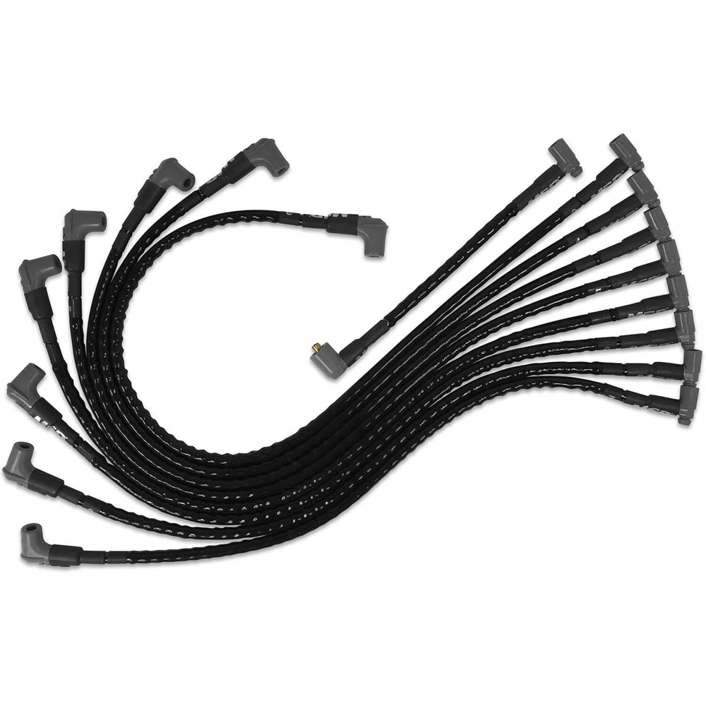 Msd Ignition Spark Plug Wire Set - SBC 8.5mm Sleeved Black MPN MSD35591 For Chevy