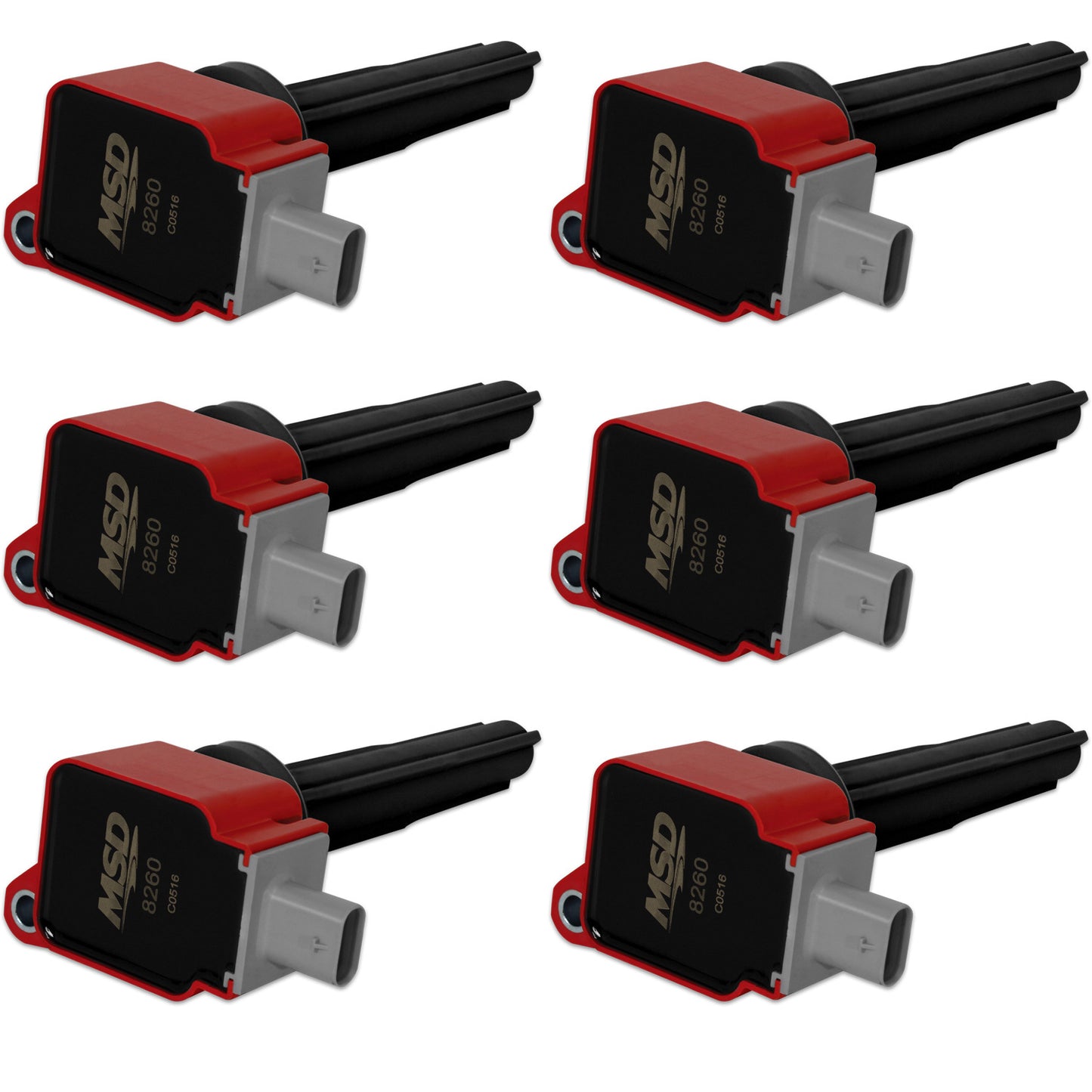 Msd Ignition Coils 6pk Ford Eco-Boost 2.7 V6 Red MSD82606