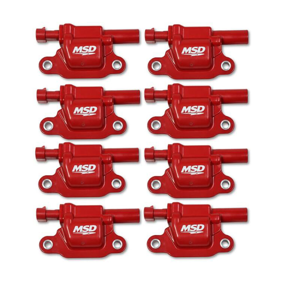 Msd Ignition Coil Red Square GM V8 2014-Up 8pk MPN MSD82668 For GM GenV LT-Series