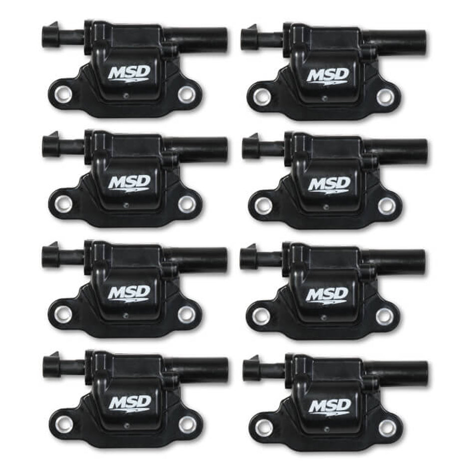 Msd Ignition Coil Black Square GM V8 2014-Up 8pk MPN MSD826683 For GM GenV LT-Series