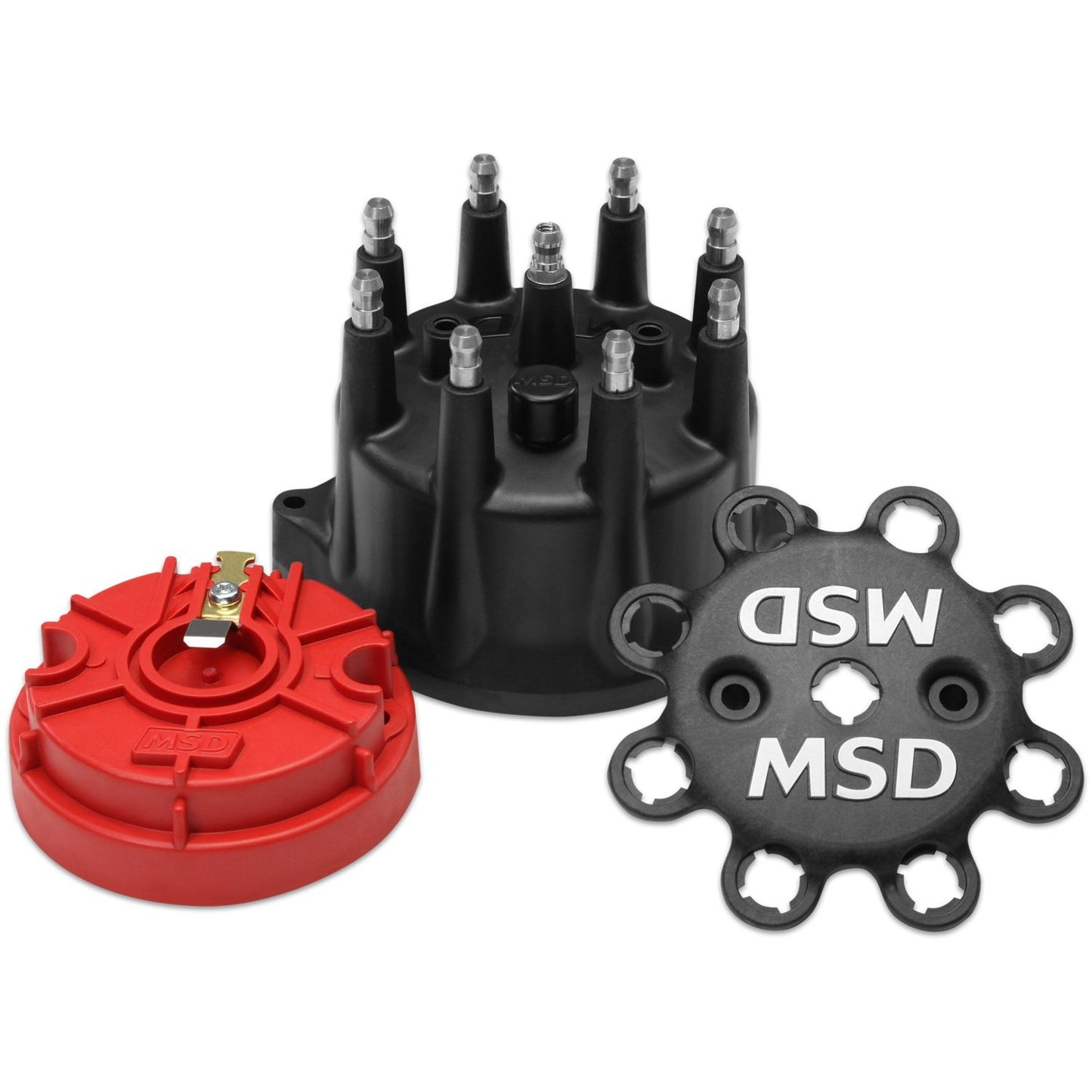 Msd Ignition Distributor Cap & Rotor Kit Small Diameter Black MPN MSD84317