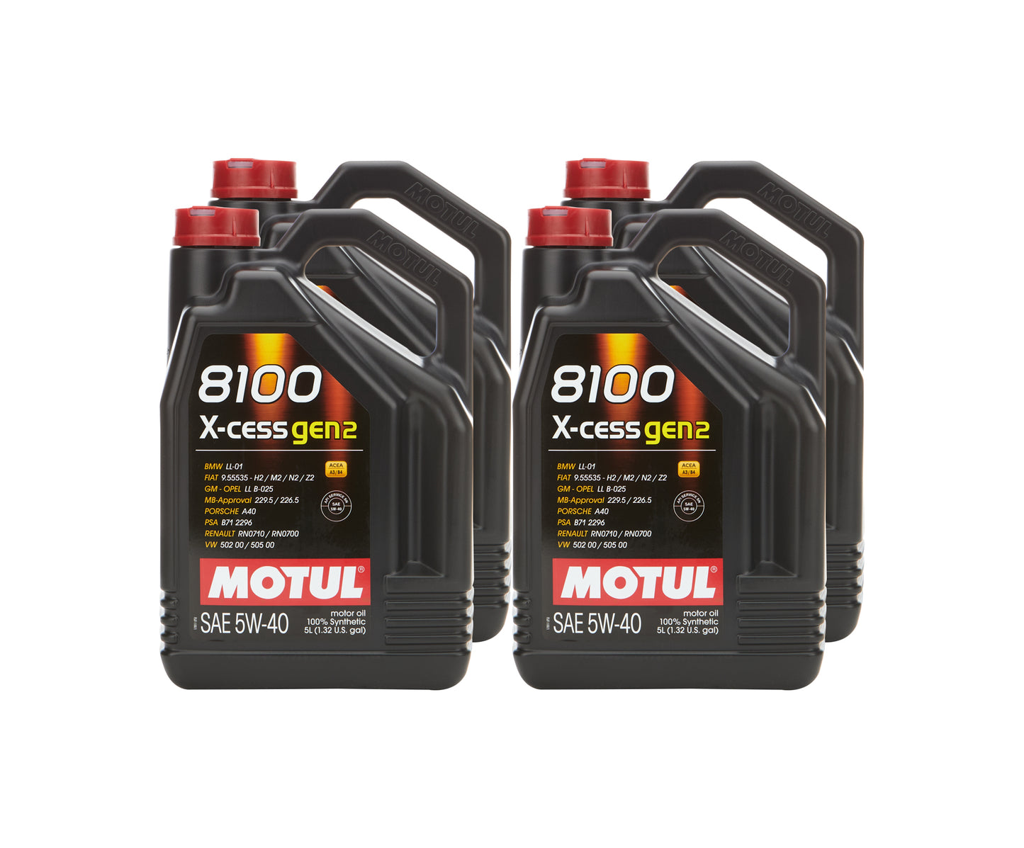 Motul Usa 8100 X-Cess Gen2 5W-40 Case 4 x 5 Liter MPN MTL110905-4