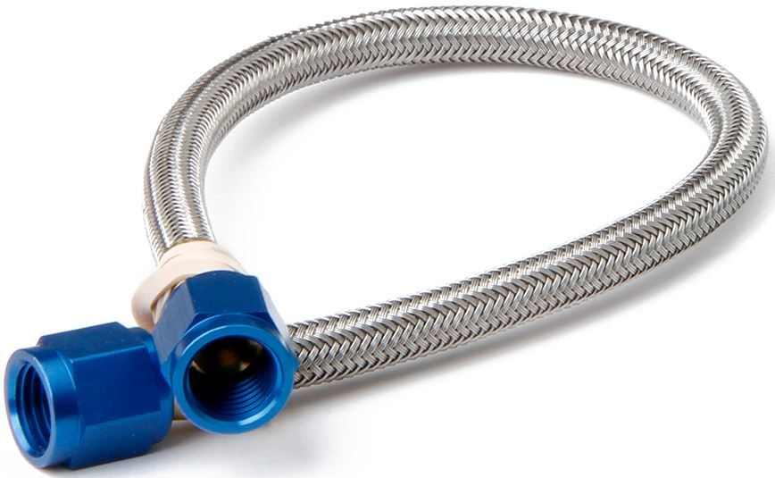Nitrous Oxide Systems SST/Teflon Hose Assembly -4AN x 12in Blue MPN NOS15210