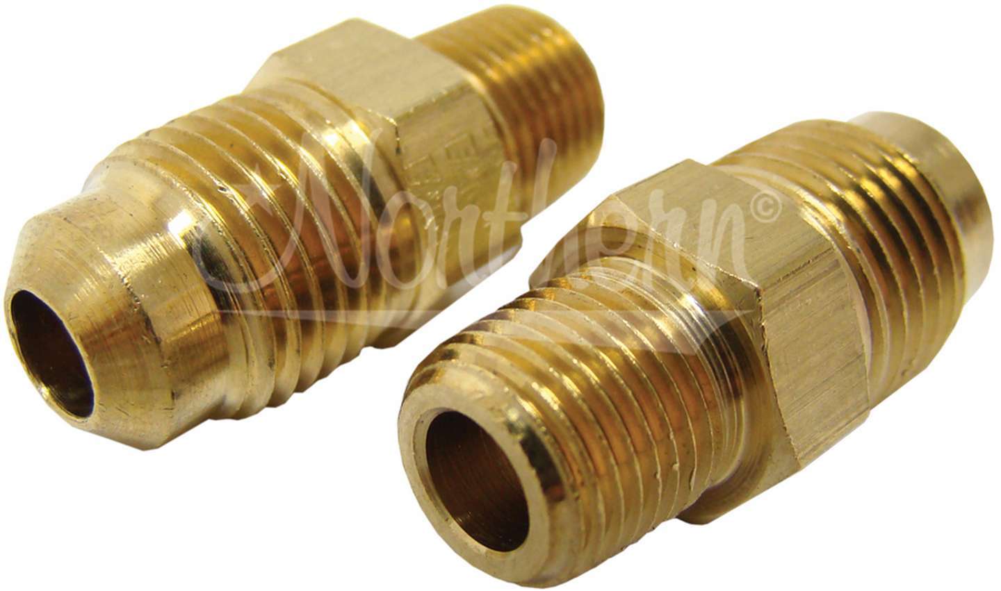 Northern Radiator Trans Line Adapter 1/8in -27 NPT X 5/16in 2 Pack NRAZ80005