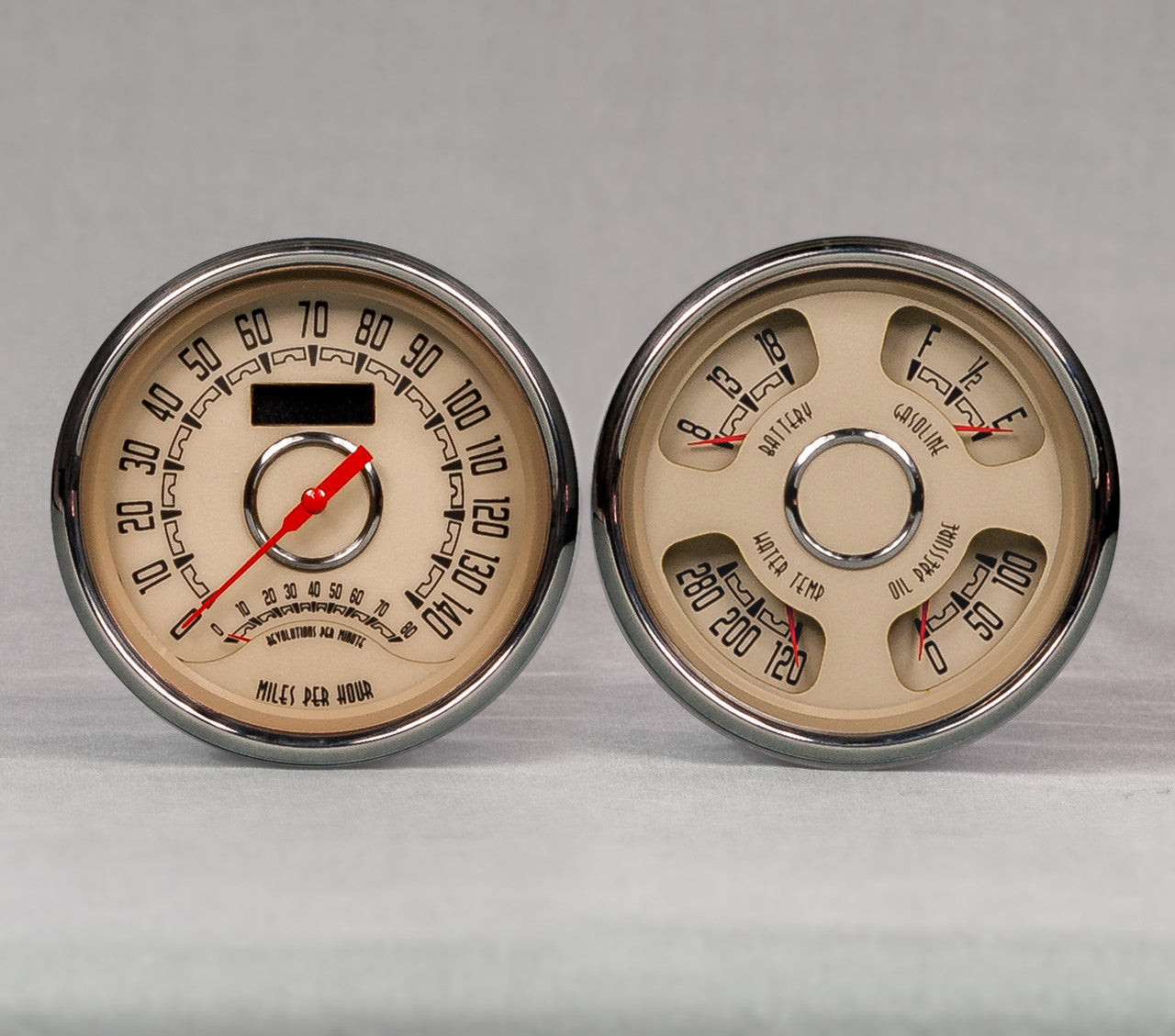 New Vintage Usa Woodward 2 Gauge Kit Speed/Tach Quad Gauges MPN NVG37215-02