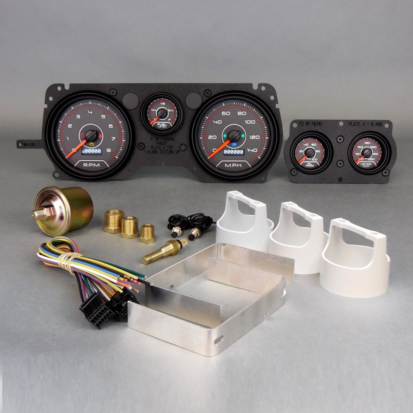 New Vintage Usa Gauge Kit Firebird 70-81 CFR Red MPN NVG71126-01 For GM F-Body 1970-81