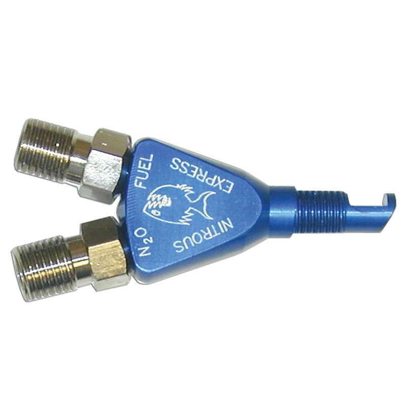 Nitrous Express Piranha Nitrous Nozzle Blue Anodized MPN NXS70000