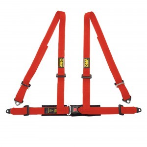 Omp Racing, Inc. Road 4 Harness 4 Point Push Button Release Red MPN OMPDA0-0505-A01-061