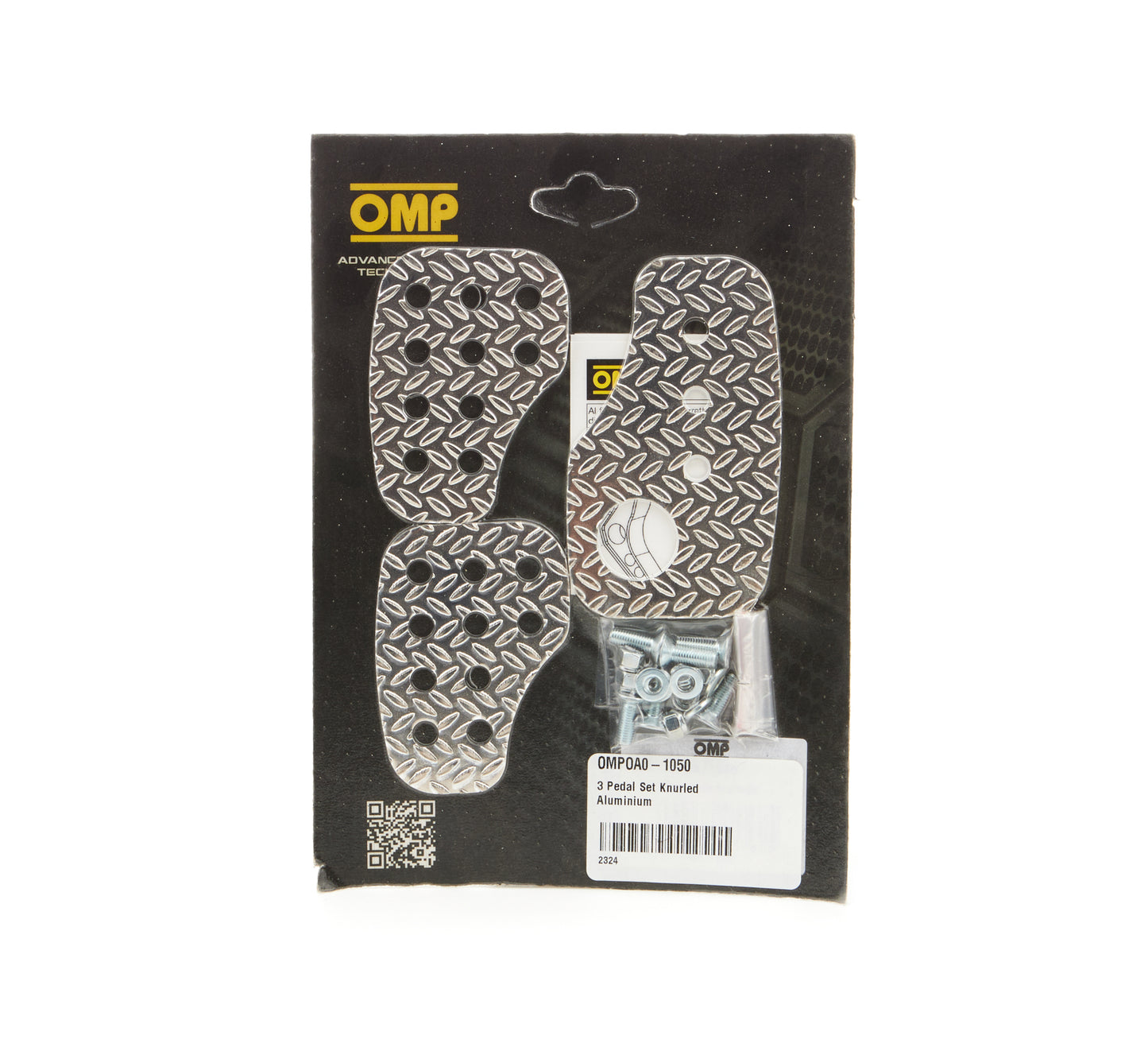 Omp Racing, Inc. 3 Pedal Set Knurled Aluminium OMPOA0-1050