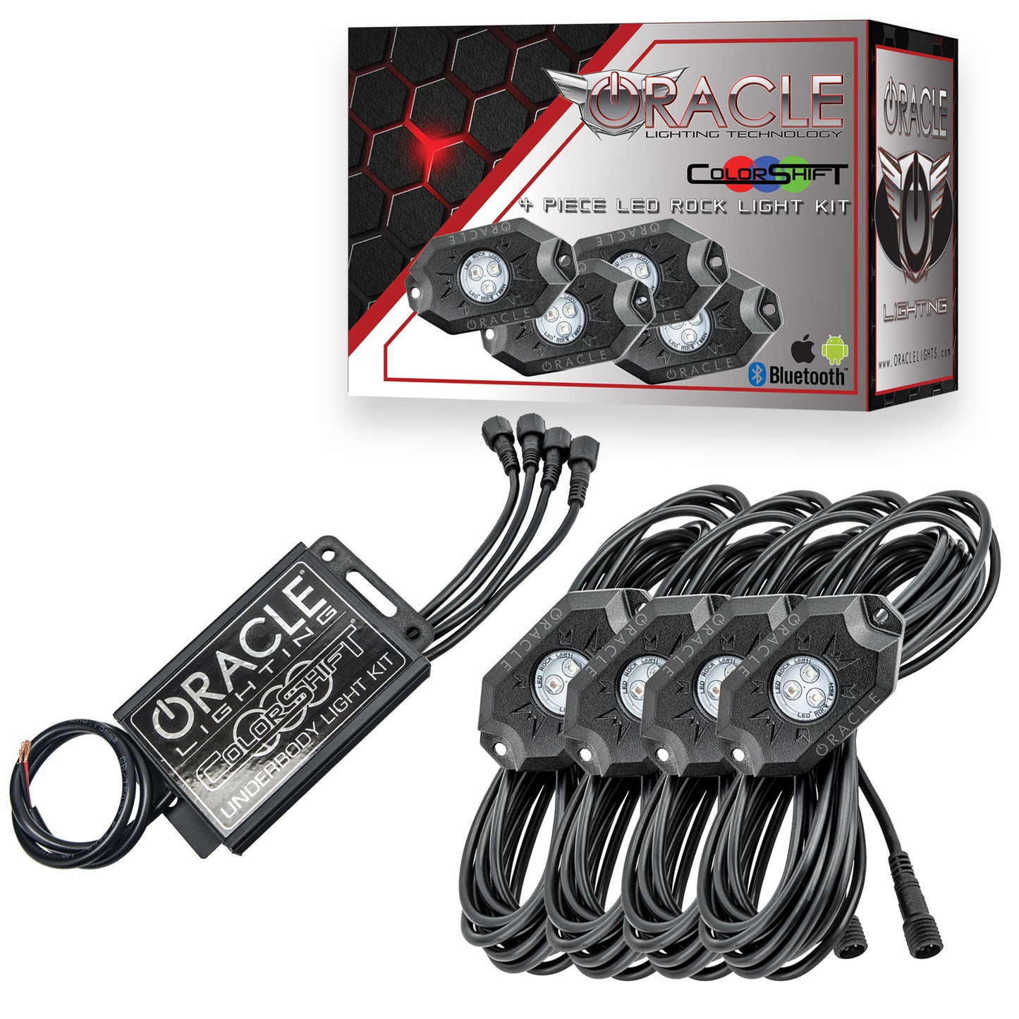 Oracle Lighting Bluetooth LED Underbody Rock Light Kit ColorSHIF MPN ORA5796-333 For Universal use