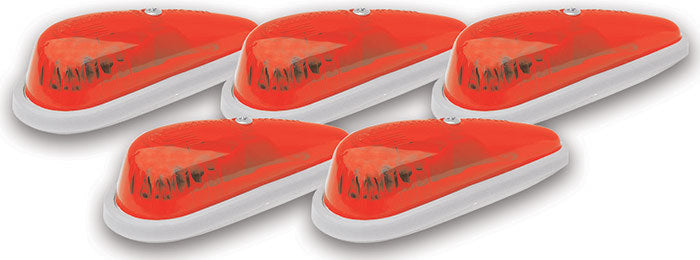 Pacer Performance Hi-Five Cab Roof Lights Red Teardrop PCP20-215