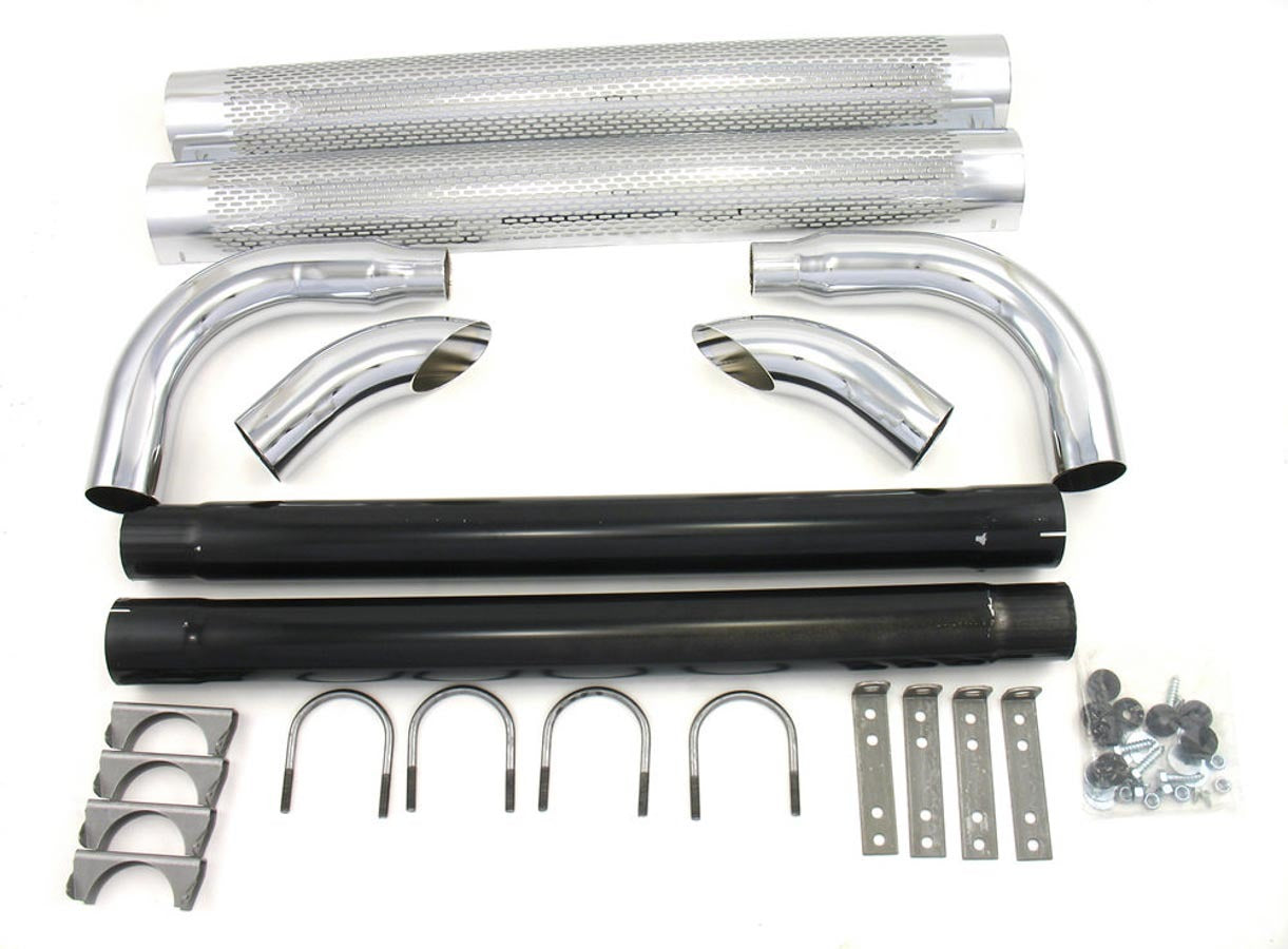 Patriot Exhaust Chrome Side Pipes - 80in MPN PEPH1080 For Universal use