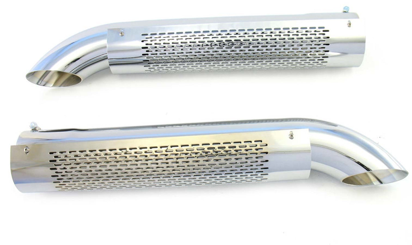 Patriot Exhaust Side Tube Turnouts w/Shield/Mufflers Chrome MPN PEPH3824