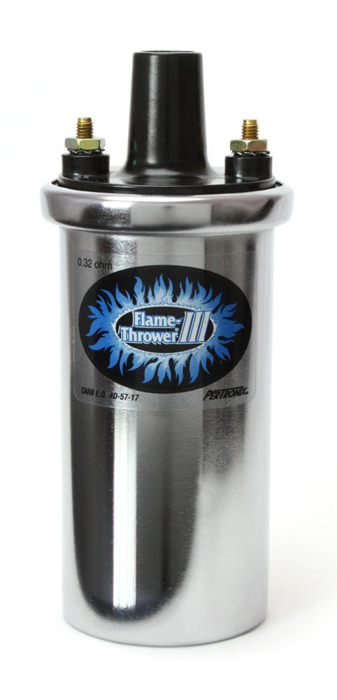 Pertronix Ignition Flame-Thrower III Coil - Chrome - Oil Filled MPN PRT44001