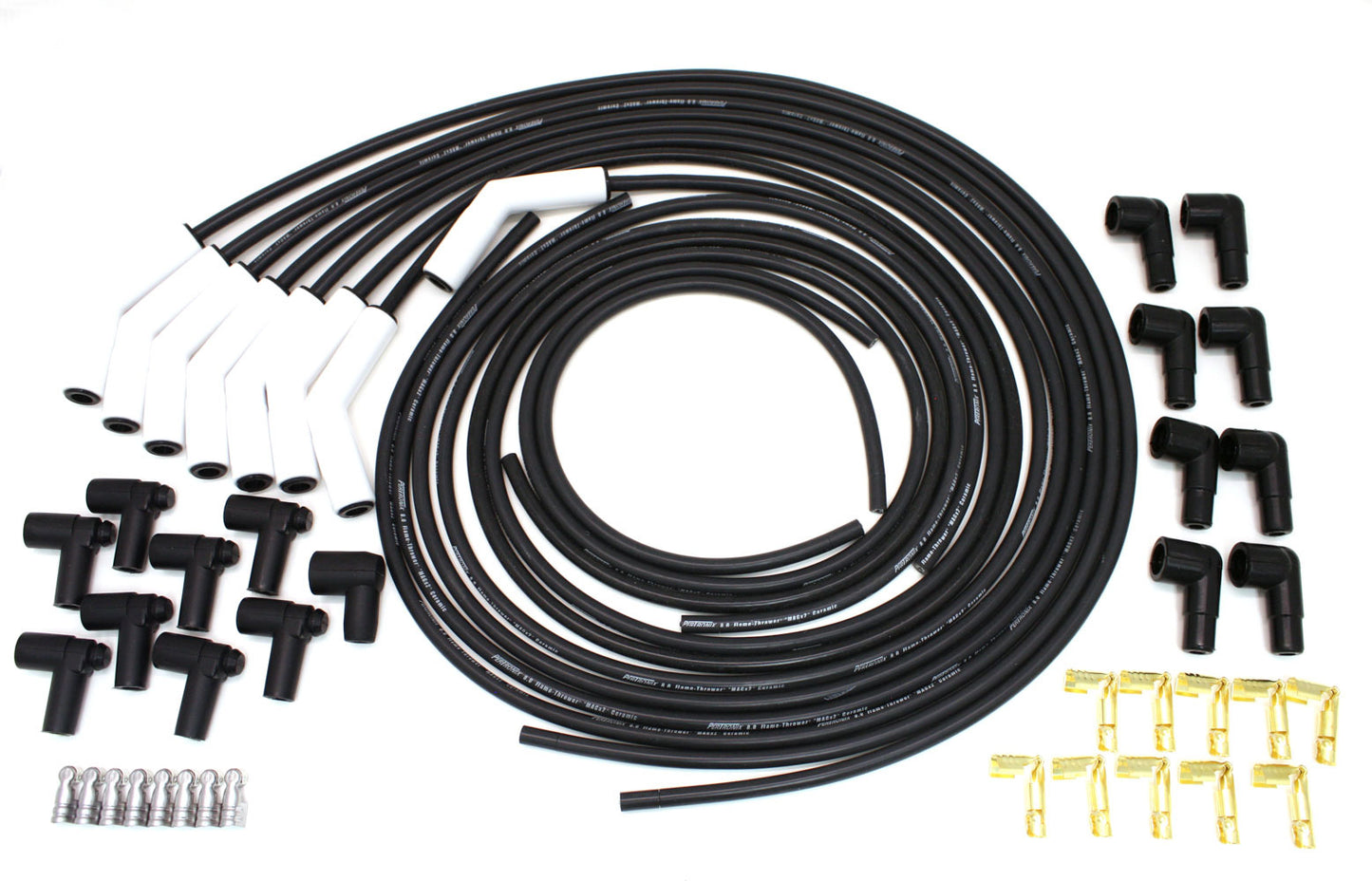 Pertronix Ignition Univ. park Plug Wire Set 8mm w/45-Deg Ceramic Bts MPN PRT808215HT For Universal use Ram