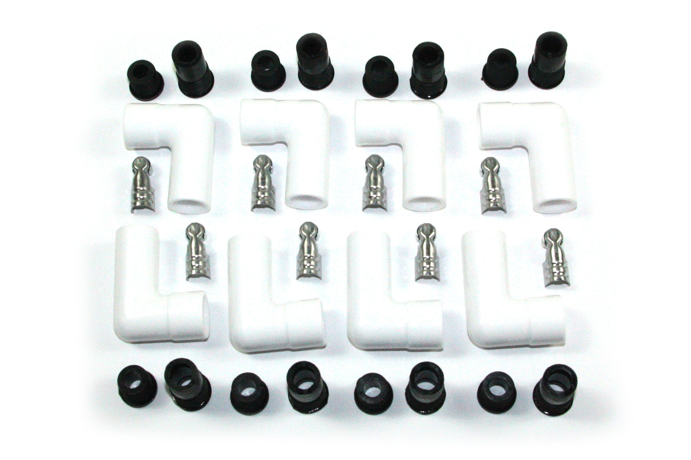 Pertronix Ignition Ceramic Spark Plug Boot Kit 90-Deg 8pk White MPN PRT8501HT-8 Ram