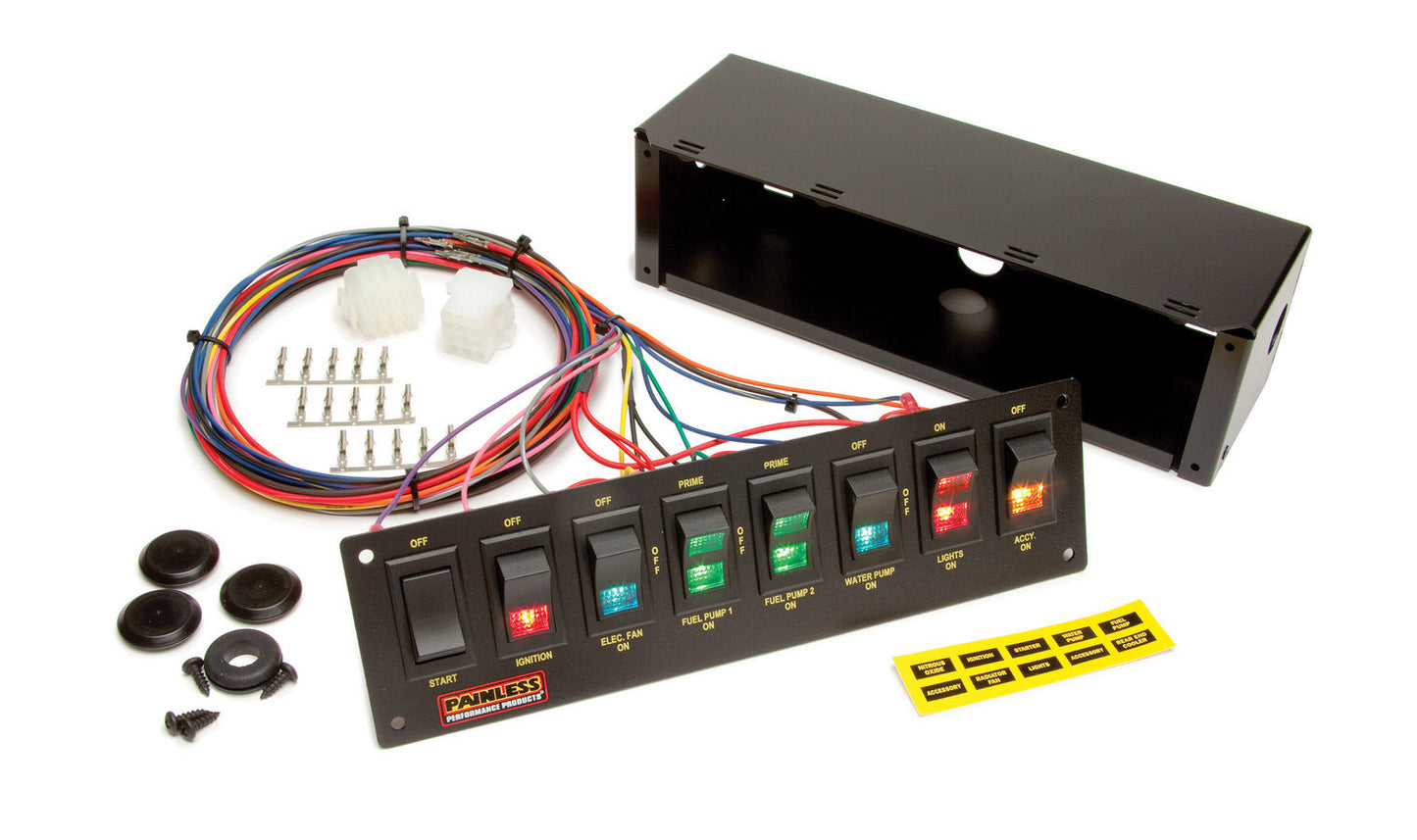 Painless Wiring 8 Switch Roll Bar Panel PWI50202