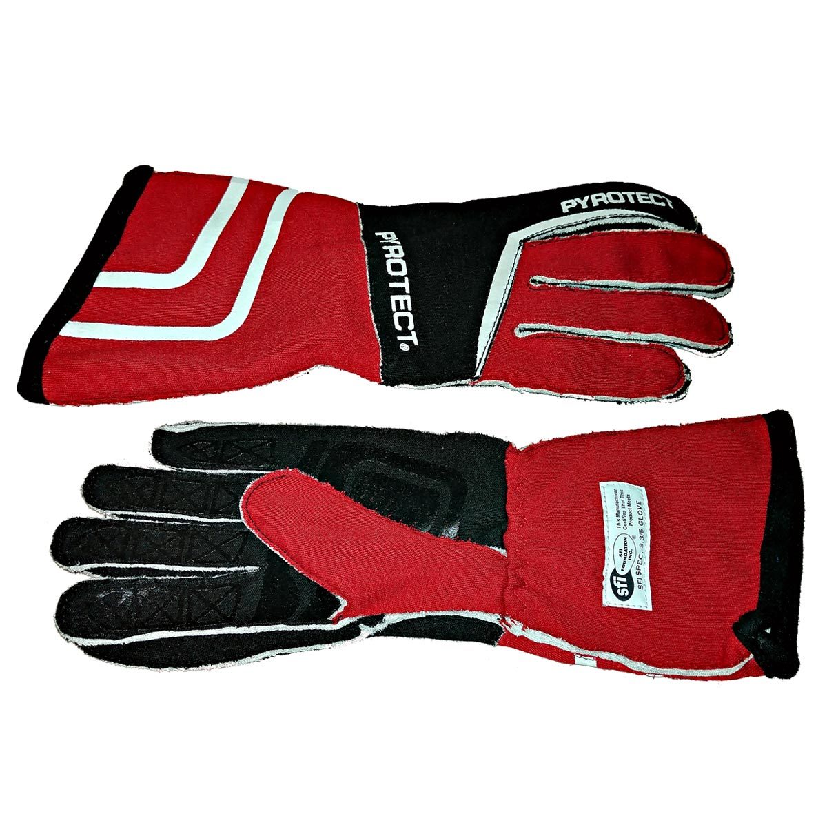 Pyrotect Glove Sport 2 Layer Blk /Red Med SFI-5 MPN PYRGS240320