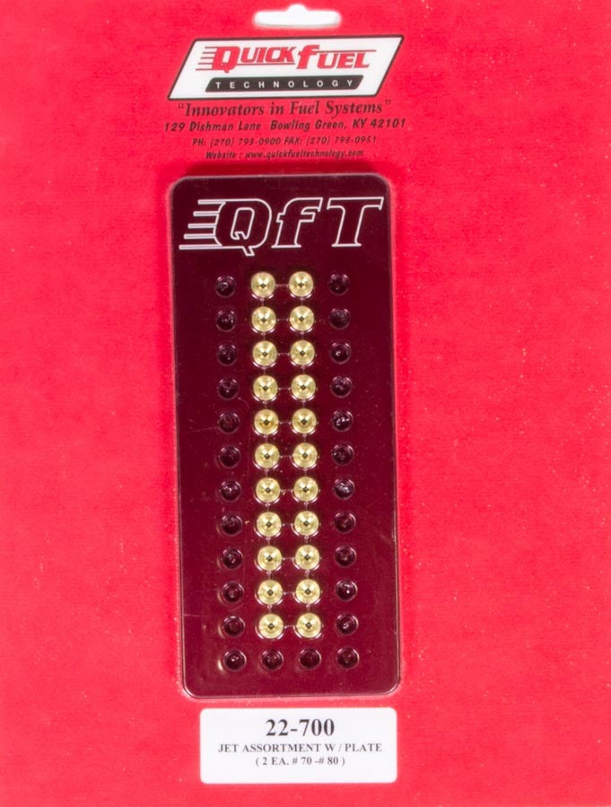 Quick Fuel Technology Jet Assortment Kit - #70 to #80 MPN QFT22-700