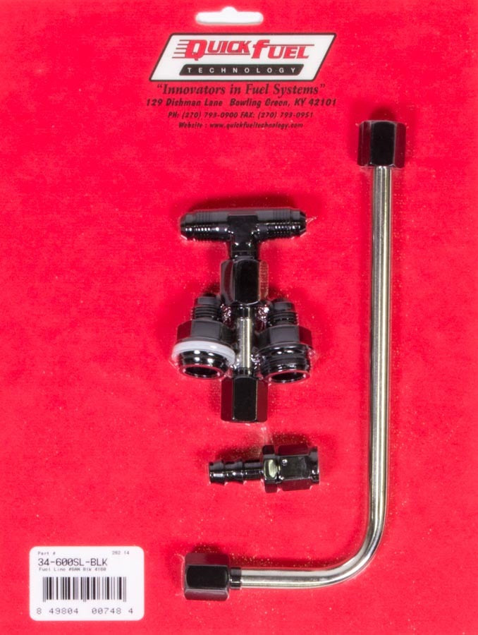 Quick Fuel Technology Dual Feed Fuel Line Kit - Slayer Carbs -6an MPN QFT34-600SL-BLK