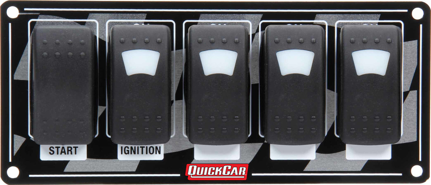 Quickcar Racing Products Ignition Panel w/ Rocker Switches & Lights QRP52-166