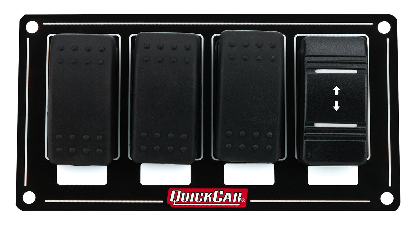 Quickcar Racing Products Switch Panel Rocker Winch w/ 3 Assessory QRP52-870
