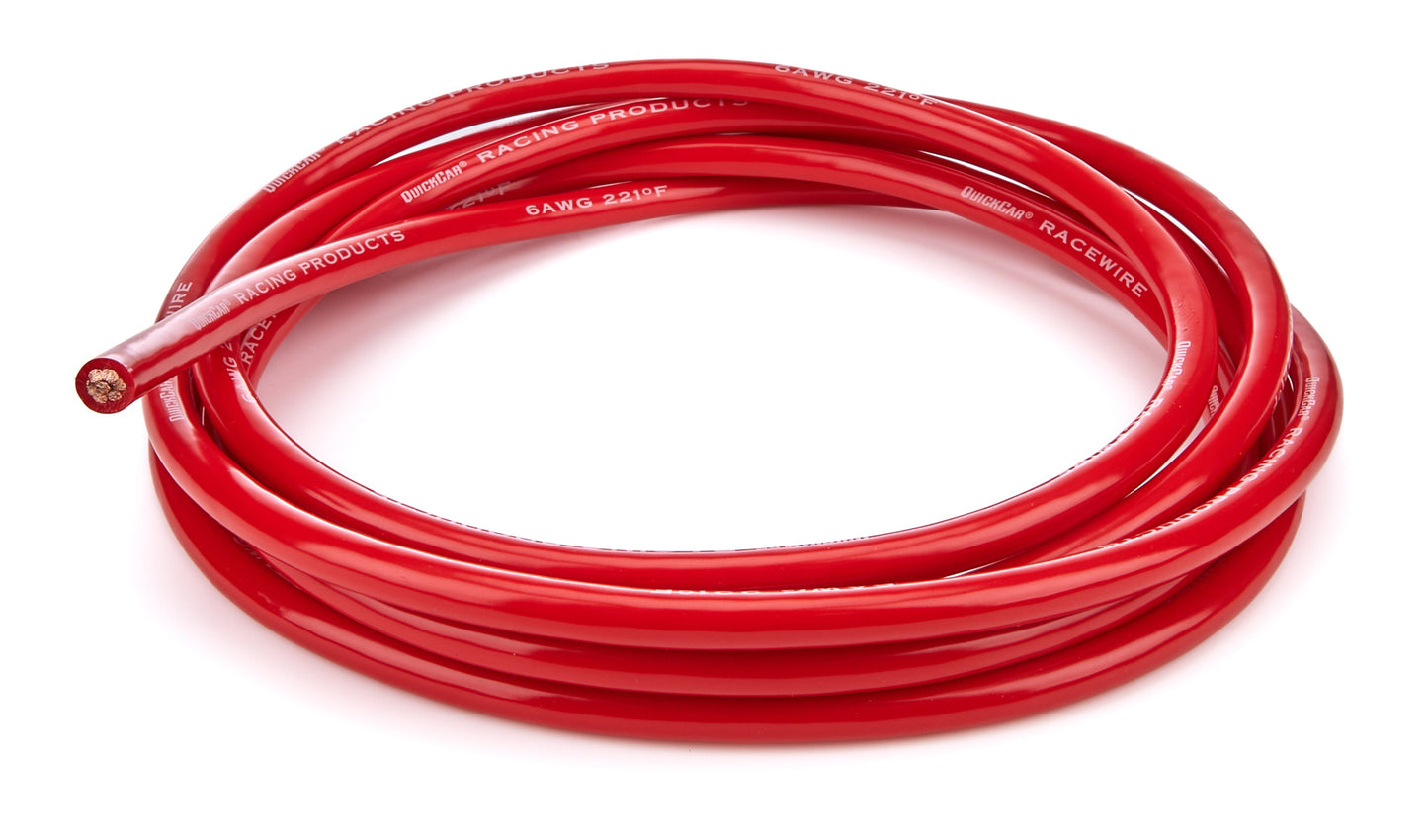 Quickcar Racing Products Battery Cable 6 Gauge Red 10ft Length QRP57-2601