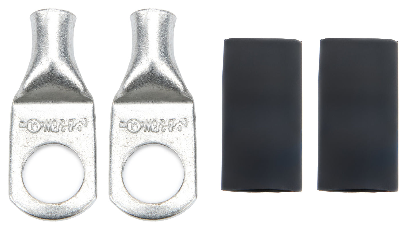 Quickcar Racing Products Ring Terminals 3/8in 6 Ga w/Heat Shrink QRP57-582