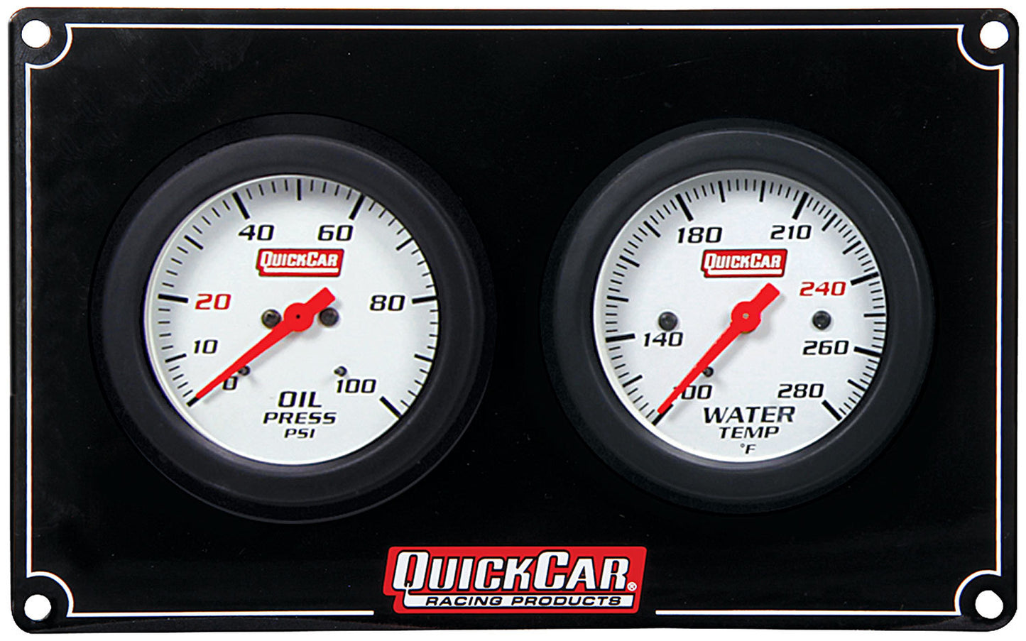 Quickcar Racing Products 2 Gauge Extreme Panel OP/WT MPN QRP61-7001