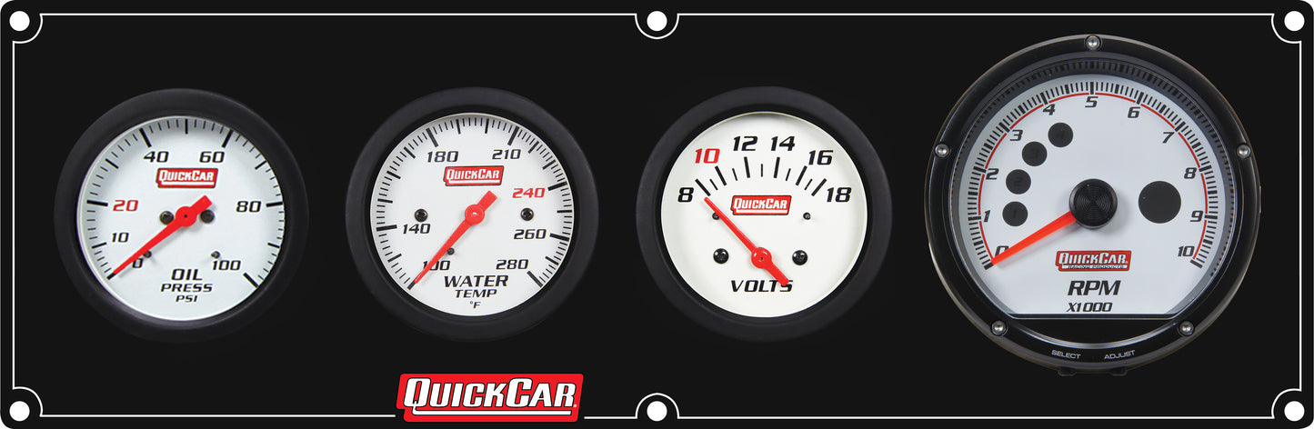 Quickcar Racing Products Extreme 3-1 Panel w/Tach OP/WT/VT Black QRP61-7347