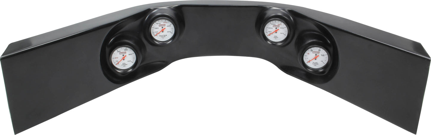 Quickcar Racing Products Extreme 4-Gauge Molded Dash OP/WT/OT/FP Black MPN QRP61-7724