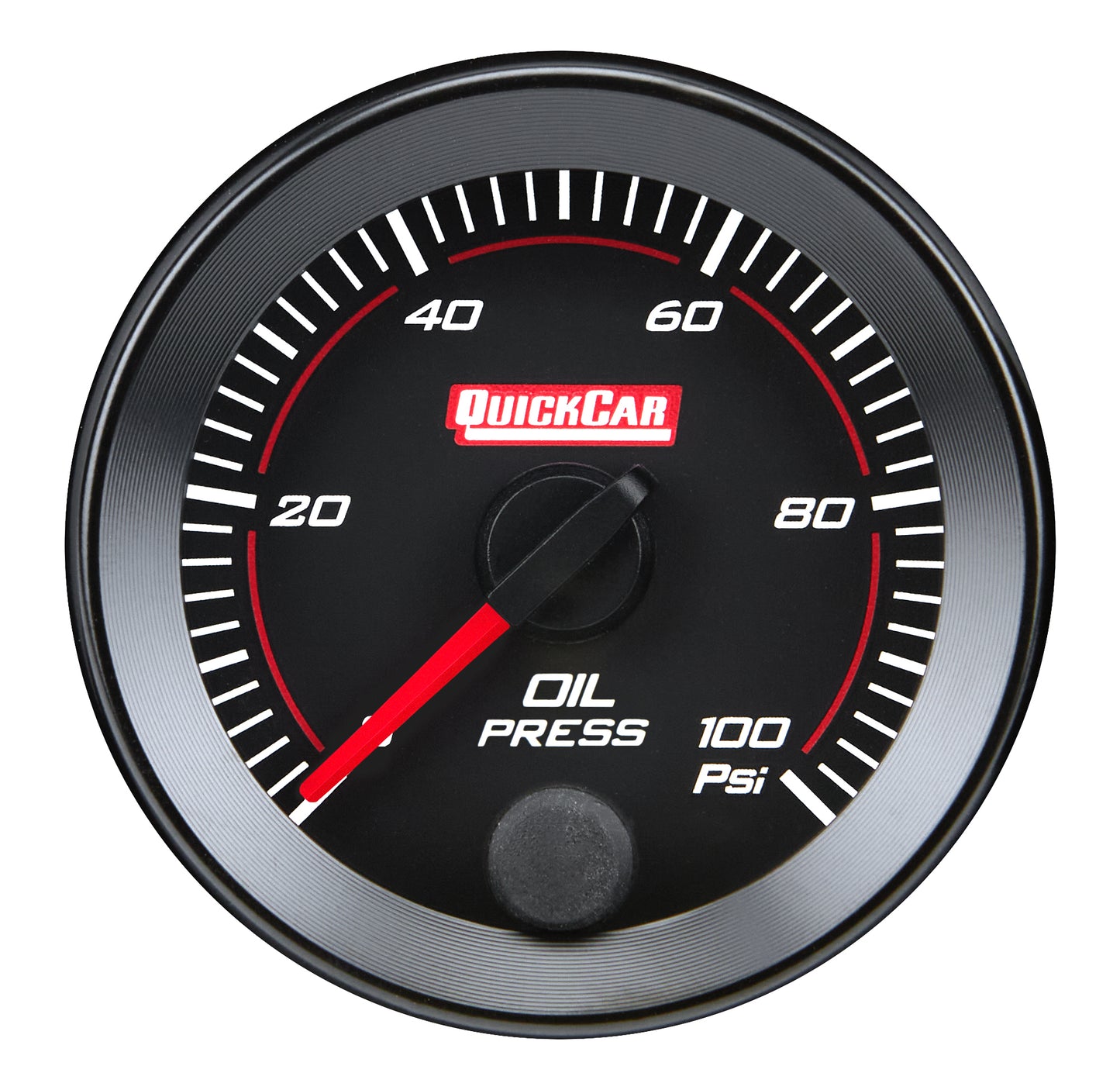 Quickcar Racing Products RedLine Gauge 2-1/16in Oil Pressure 0-100psi QRP65-003