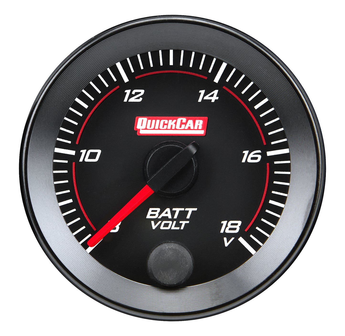 Quickcar Racing Products RedLine Gauge 2-1/16in Voltmeter 8-18v QRP65-007