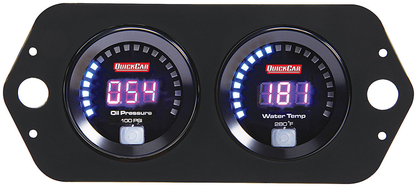 Quickcar Racing Products Digital 2-Gauge Panel Open Wheel OP/WT MPN QRP67-2004