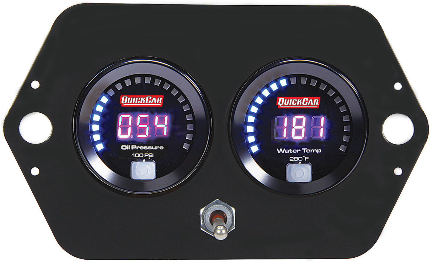 Quickcar Racing Products Digital 2-Gauge Panel Open Wheel OP/WT w/Batt MPN QRP67-2005