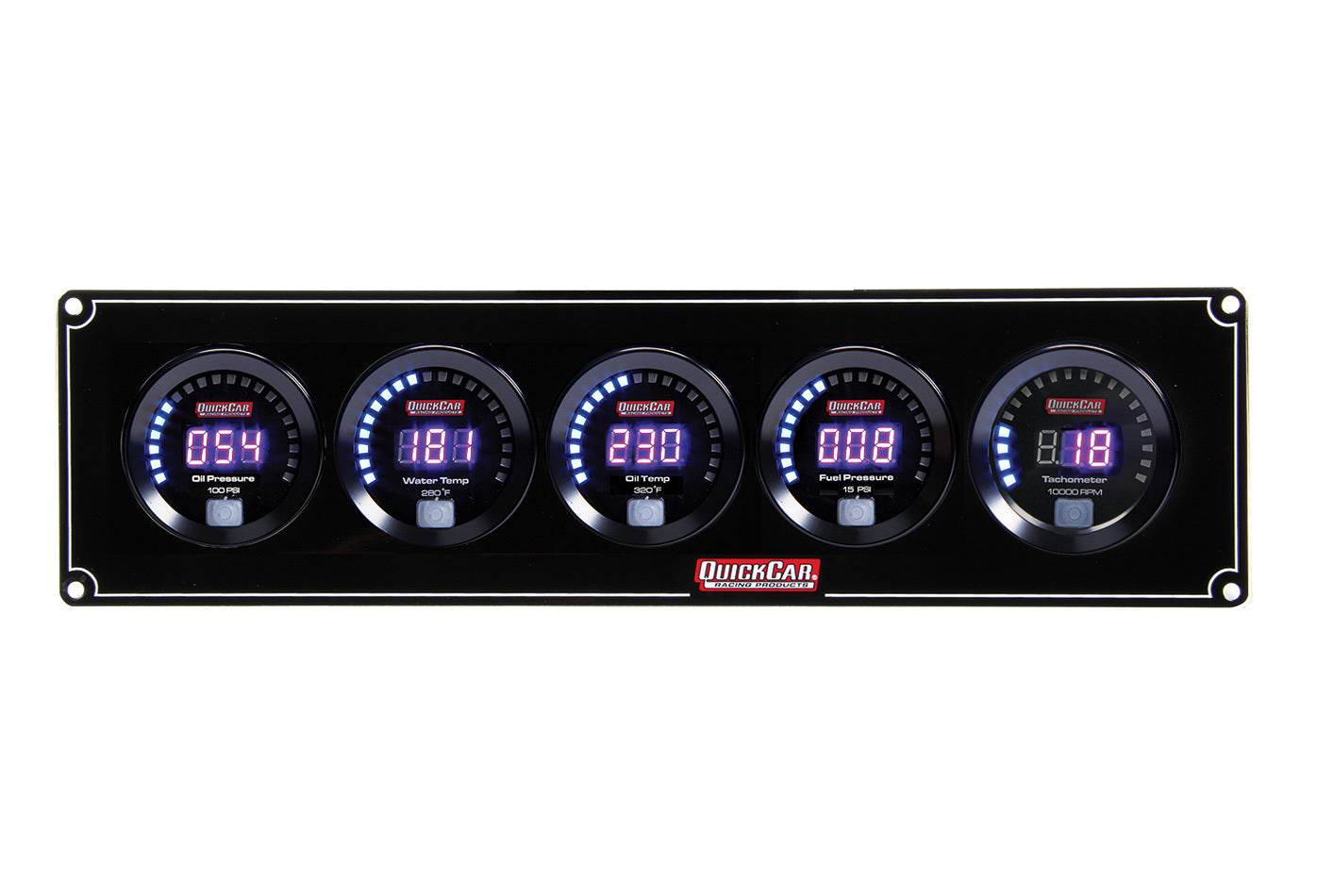Quickcar Racing Products Digital 4-1 Gauge Panel OP/WT/OT/FP w/Tach QRP67-4051