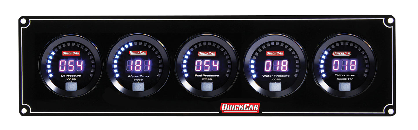 Quickcar Racing Products Digital 4-1 Gauge Panel OP/WT/FP100/WP QRP67-4058