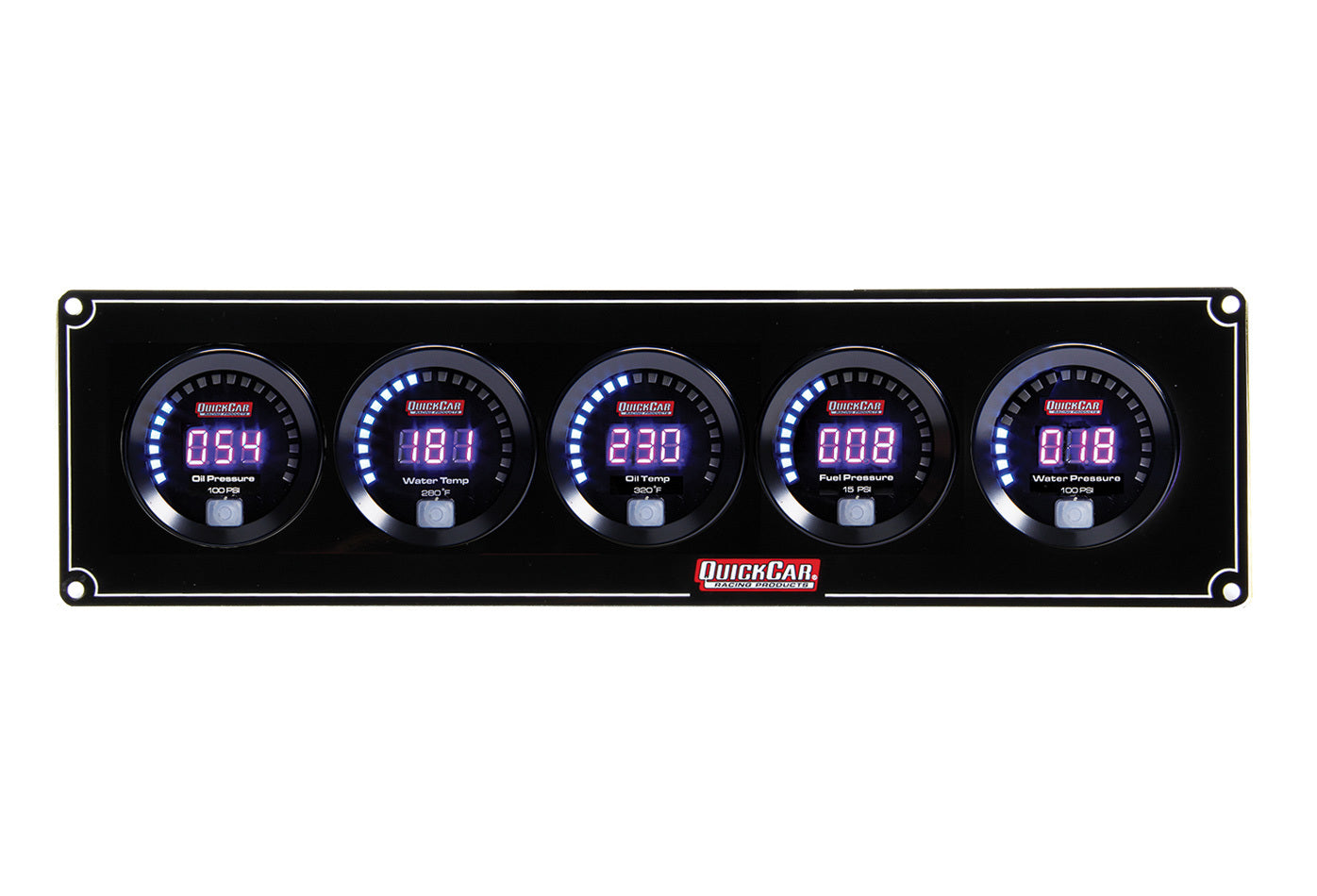 Quickcar Racing Products Digital 5-Gauge Panel OP/WT/OT/FP/WP QRP67-5036