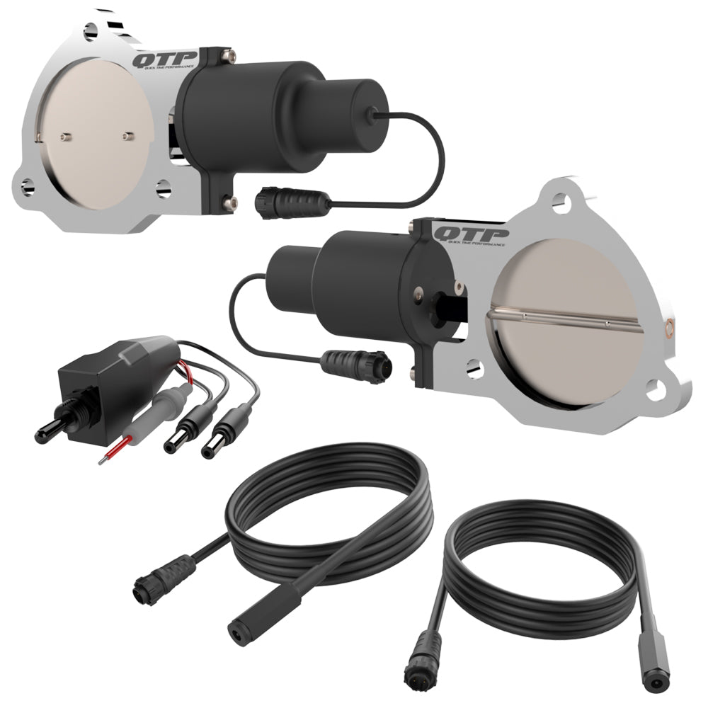 Quick Time Performance Dual 3.5in Electric Exha ust Cutout Valves MPN QTPQTEC70