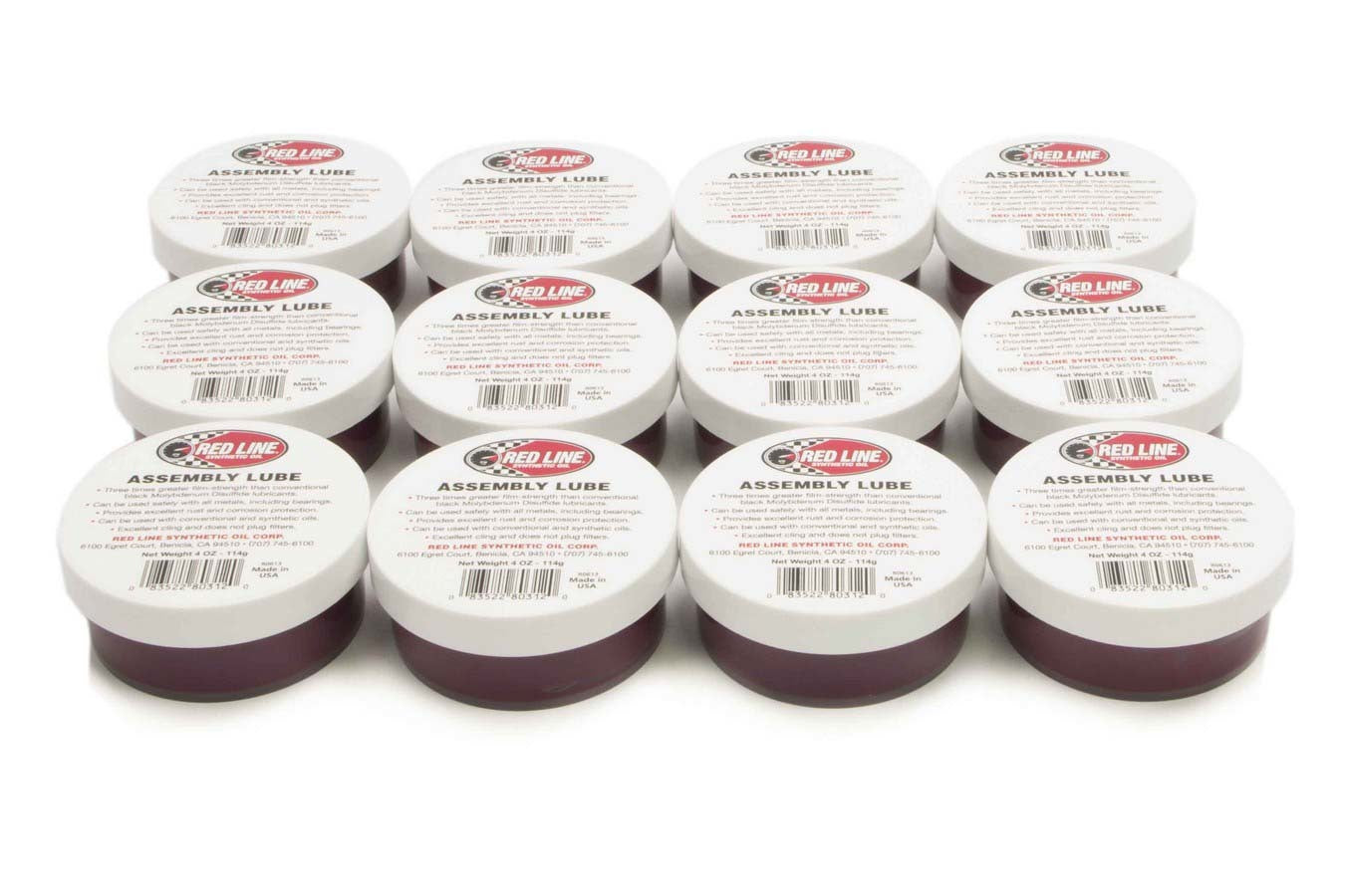 Redline Oil Assembly Lube Case/12-4oz RED80322