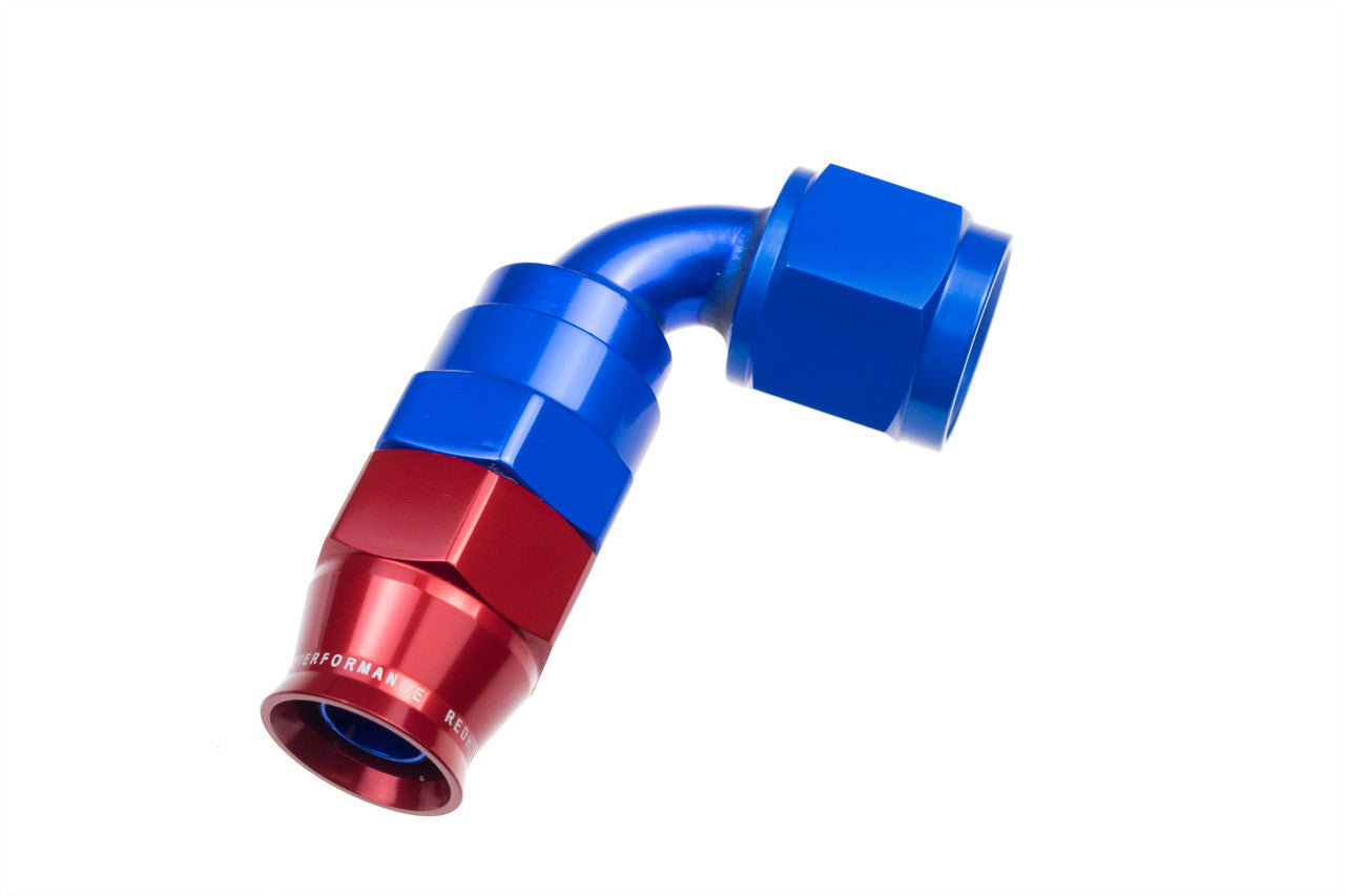 Redhorse Performance 6AN PTFE Hose Ends Blue 90 RHP1290-06-1