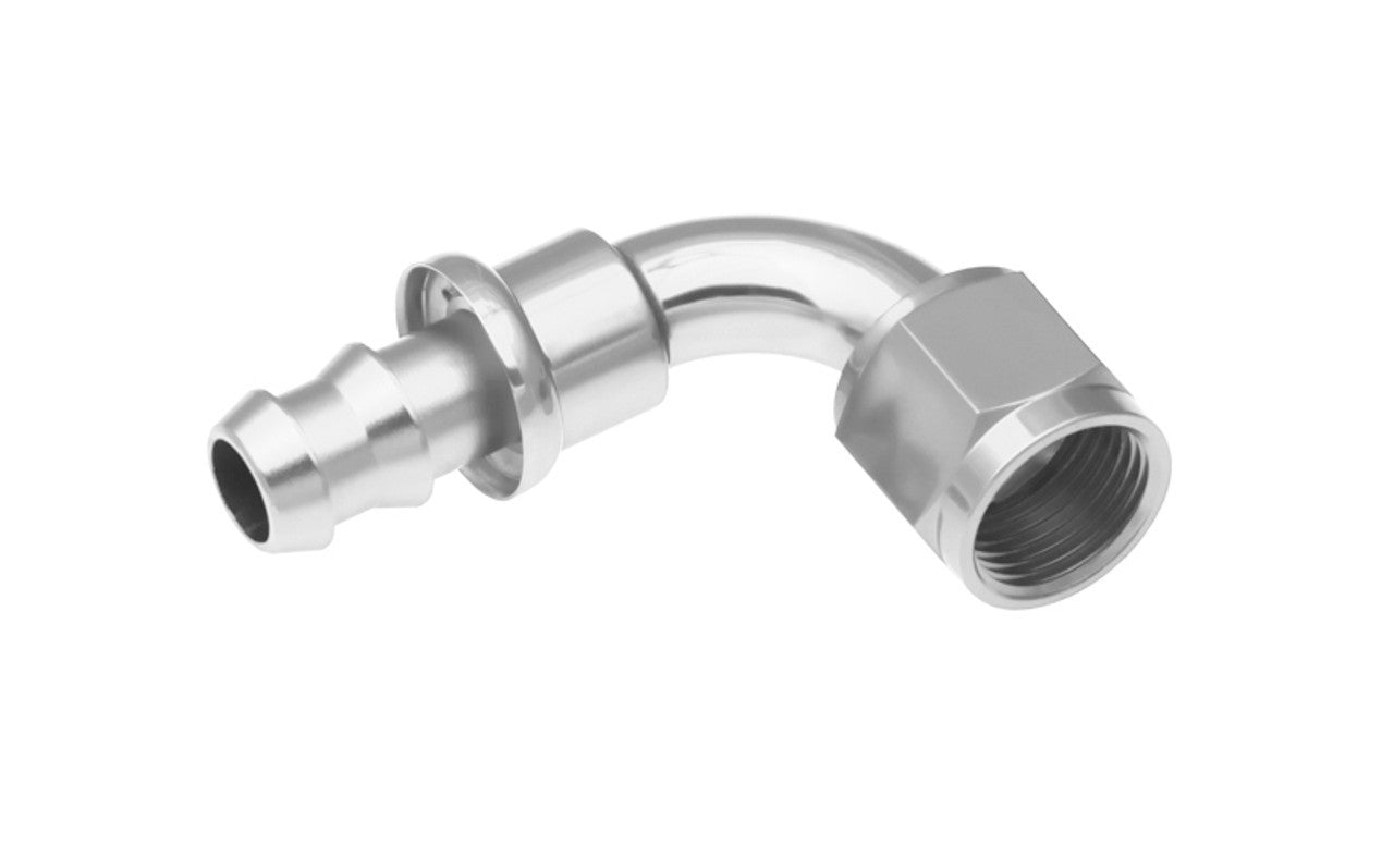 Redhorse Performance 6AN Push Lock Hose End s- Clear 90 RHP2090-06-5