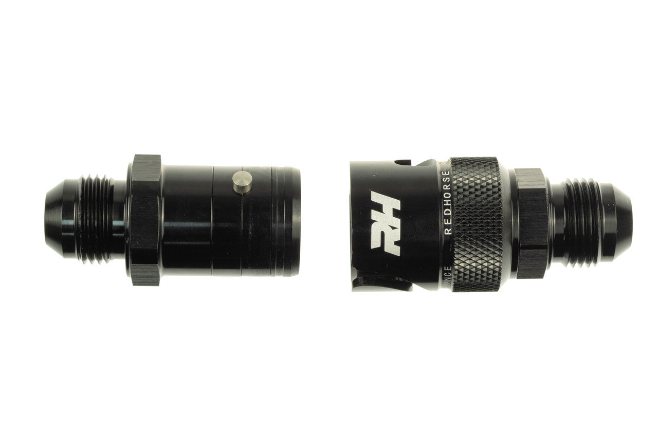 Redhorse Performance 8AN Dry Break Fittings Black RHP4155-08-2