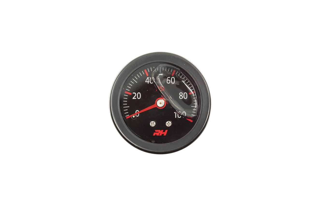 Redhorse Performance Fuel Pressure Gauge Bla ck RHP5002-100-3