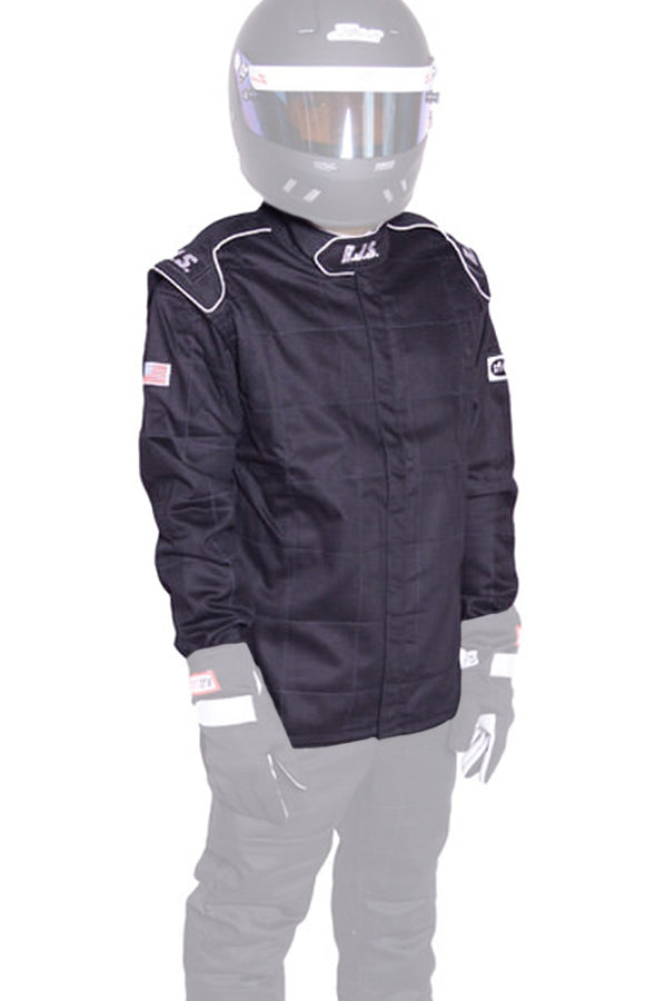 Rjs Safety Jacket Black Medium SFI-1 FR Cotton RJS200400104