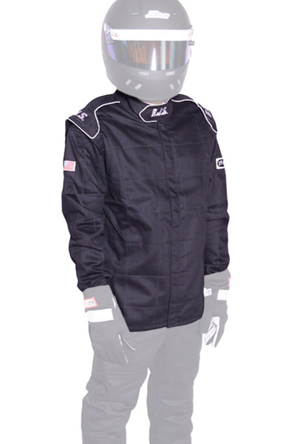 Rjs Safety Jacket Black Large SFI-3-2A/5 FR Cotton RJS200430105