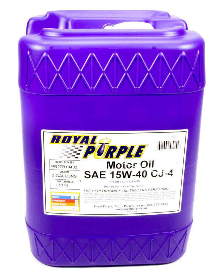 Royal Purple Synthetic Motor Oil 5Gal 15W40 MPN ROY05154