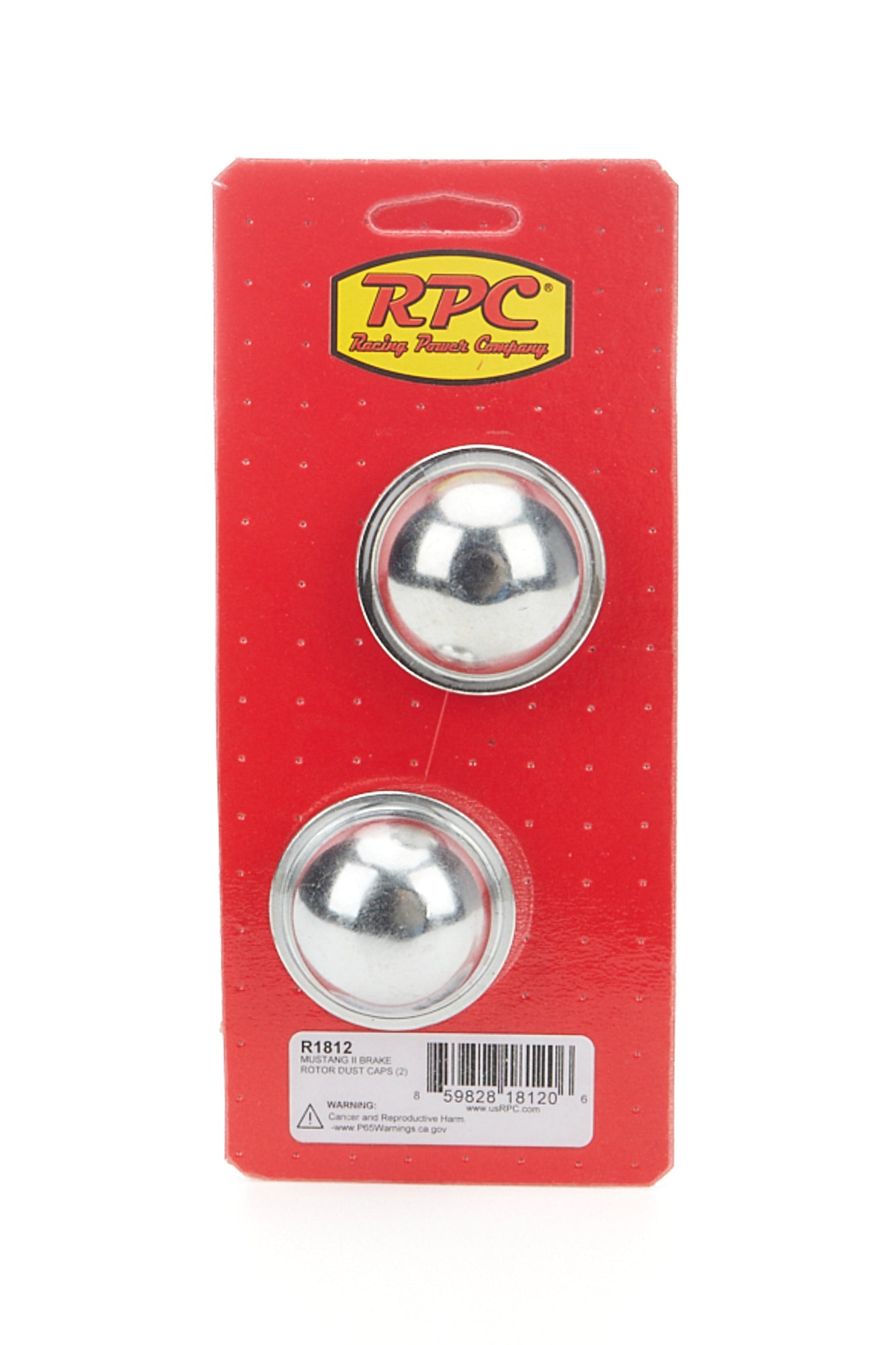 Racing Power Co-Packaged Mustang II Brake Rotor Dust Caps Pair RPCR1812