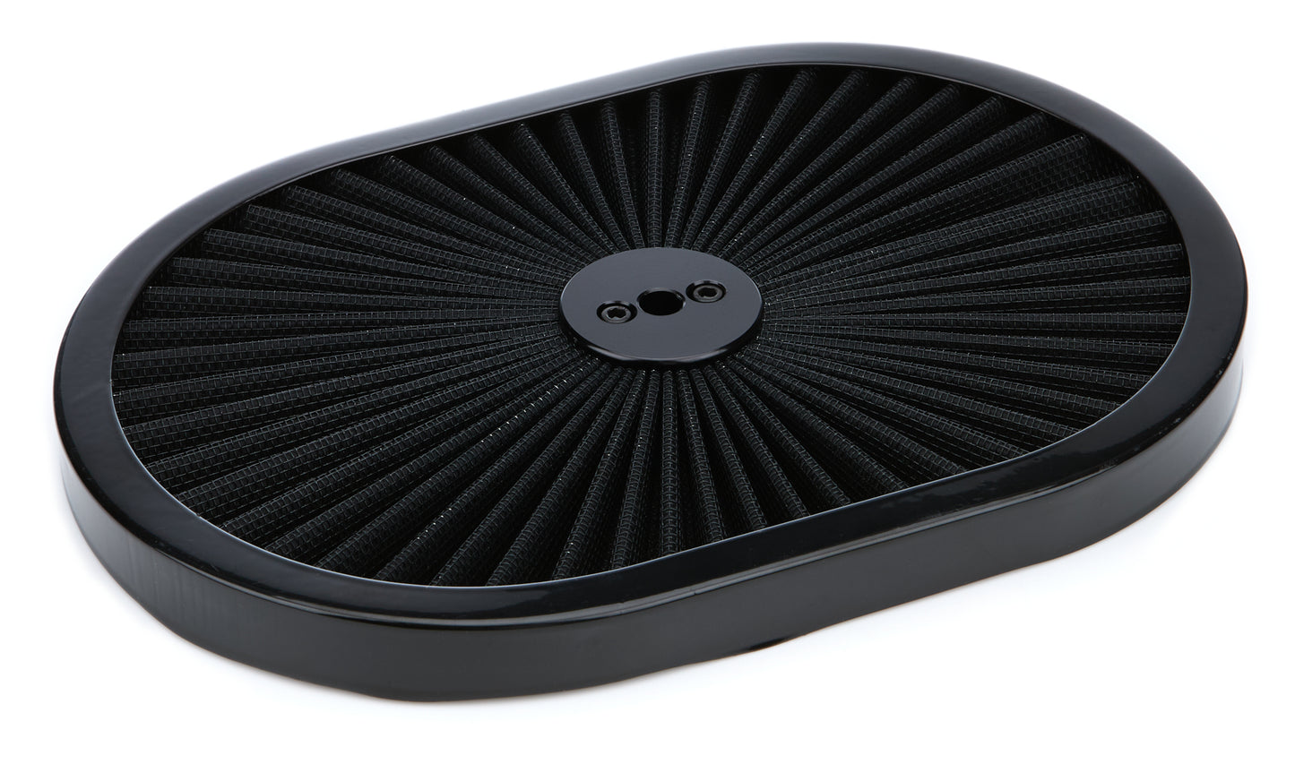 Racing Power Co-Packaged 12in Super Flow Oval Air Cleaner Black MPN RPCR2217T